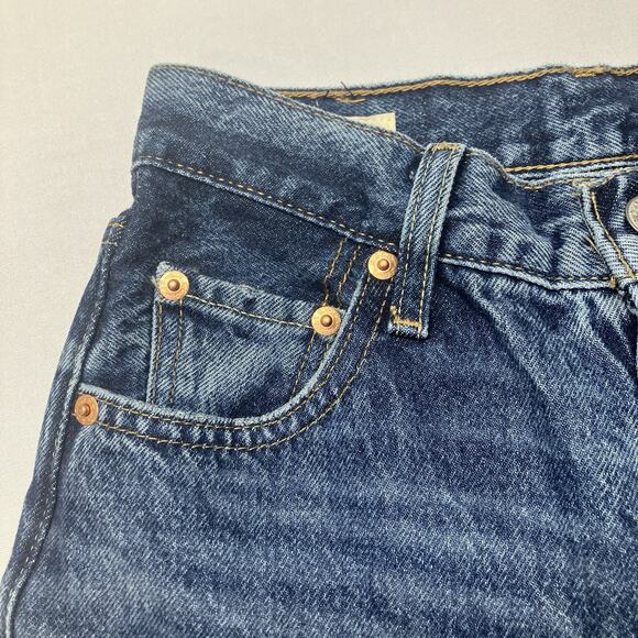 VTG Levi's 501 Womens Blue Denim Med Wash Button Fly Tapered Jeans Size 23x28 - Picture 3 of 16